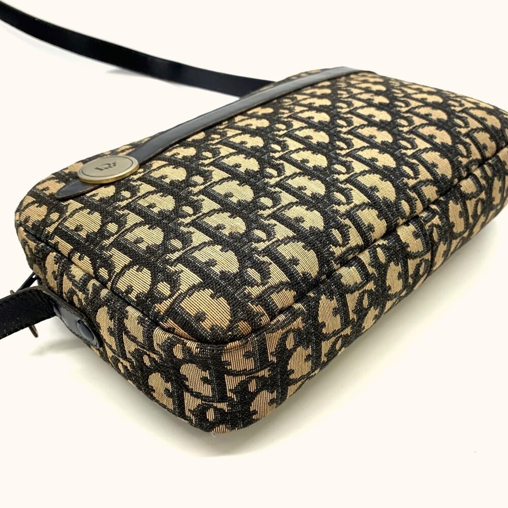 CHRISTIAN DIOR Brown Canvas Trotter Shoulder Bag - Picture 5 of 10